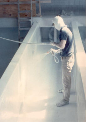 Epoxy Coating sprayed on water tank - Epoxy.com Product #1 - LEFT CLICK to view larger picture.